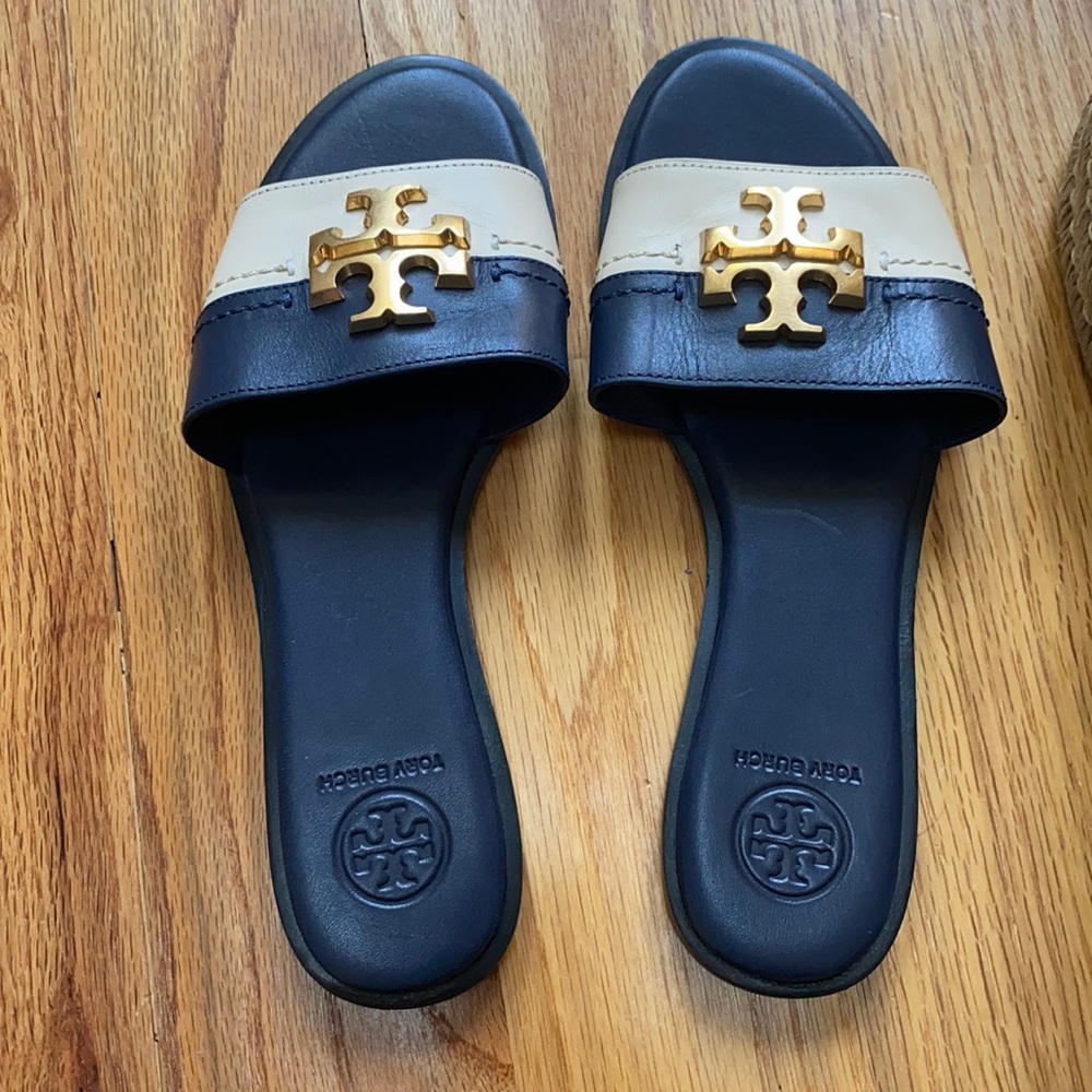 Tory Burch leather slides